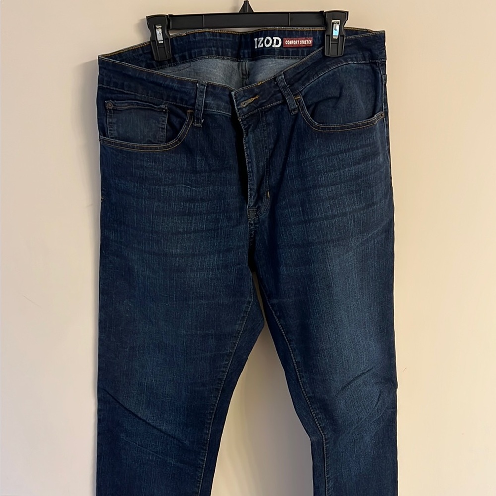 IZOD Men's Dark Blue Straight Jeans Sz 36x34